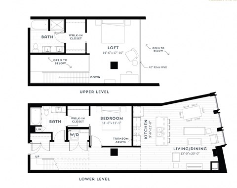 2+B Floor plan at Custom House, St. Paul, MN